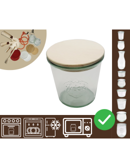 Słoiki WECK / drewniane wieko słoik 580ml MOLD