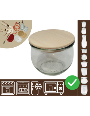 Słoiki WECK / drewniane wieko słoik 580ml TULIP