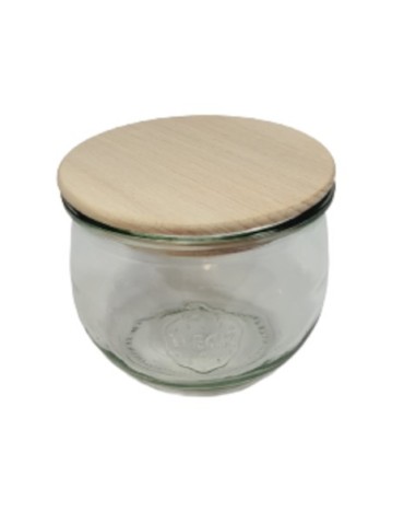 Słoiki i Dodatki - Słoiki WECK / drewniane wieko słoik 580ml TULIP - product 3