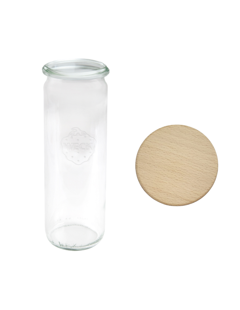 Słoiki i Dodatki - Słoiki WECK / drewniane wieko słoik 600ml CYLINDER - product b2b.wamar.biz 3