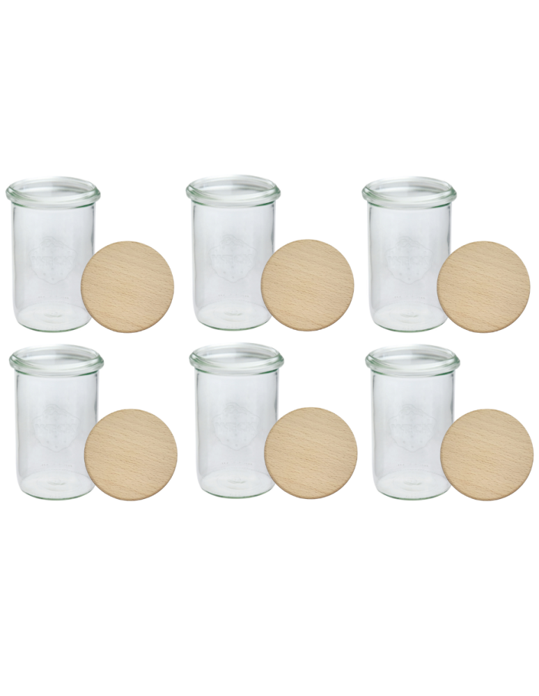 Słoiki i Dodatki - Słoiki WECK 6szt/ drewniane wieko słoik 1050ml 1l MOLD - product b2b.wamar.biz 3
