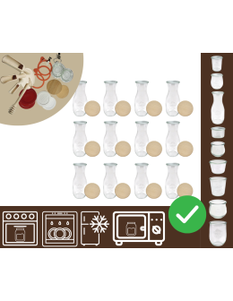 Słoiki WECK 12szt/ drewniane wieko KARAFKA 1l 1062ml BUTELKA