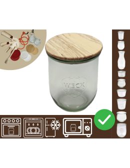 Słoiki WECK / drewniane wieko słoik 1l 1062ml TULIP