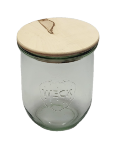 Słoiki i Dodatki - Słoiki WECK / drewniane wieko słoik 1l 1062ml TULIP - product 3