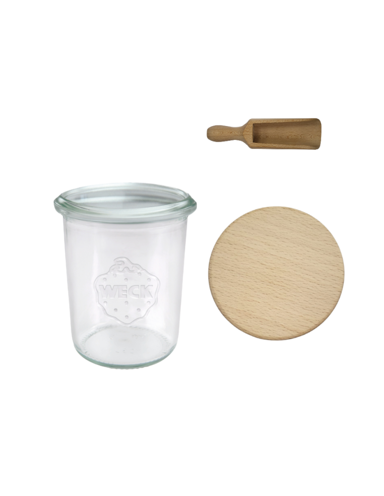 Słoiki i Dodatki - Słoiki WECK / drewniane wieko, miarka słoik 160ml MOLD - product b2b.wamar.biz 3