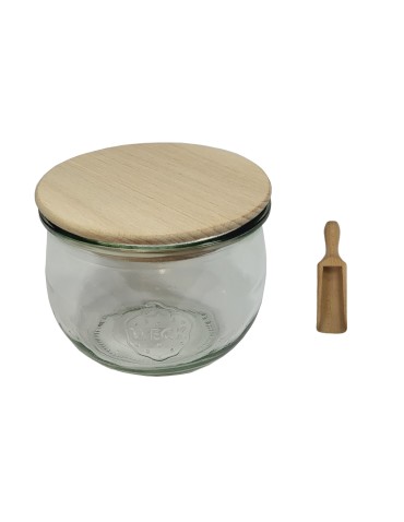 Słoiki i Dodatki - Słoiki WECK / drewniane wieko, miarka słoik 580ml TULIP - product 3