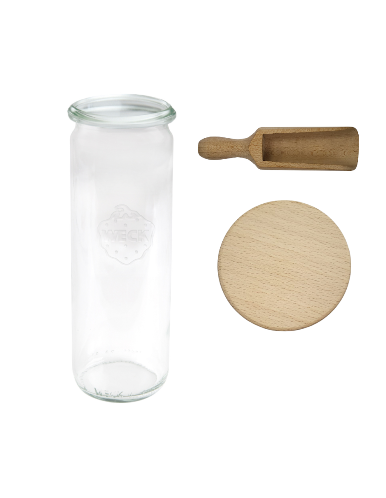 Słoiki i Dodatki - Słoiki WECK / drewniane wieko, miarka słoik 600ml CYLINDER - product b2b.wamar.biz 3
