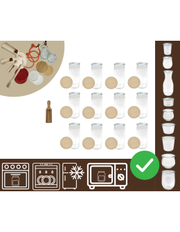 Słoiki WECK 12szt/ drewniane wieko, miarka słoik 1040ml 1l CYLINDER