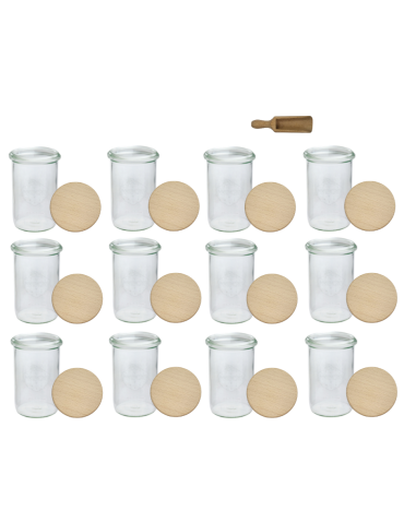 Słoiki i Dodatki - Słoiki WECK 12szt/ drewniane wieko, miarka słoik 1050ml 1l MOLD - product 3