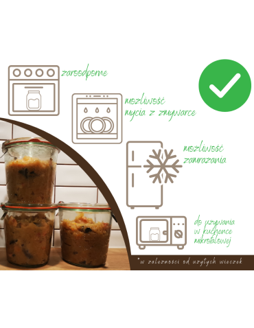 Słoiki i Dodatki - Słoiki WECK 6szt/ drewniane wieko, miarka KARAFKA 1l 1062ml BUTELKA - product 5