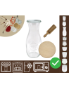 Słoiki WECK / drewniane wieko, miarka KARAFKA 1l 1062ml BUTELKA