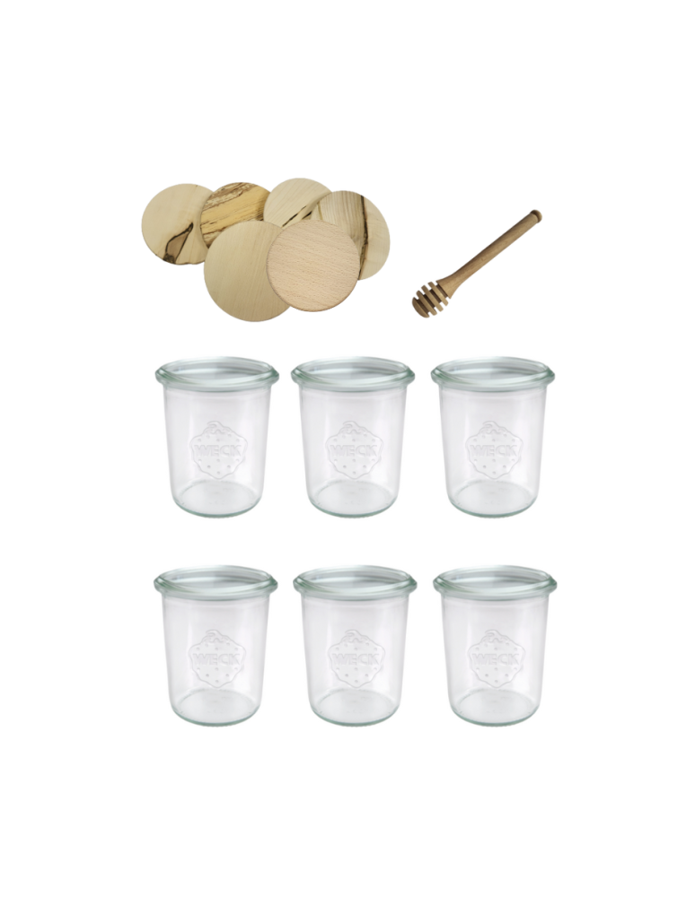 Słoiki i Dodatki - Słoiki WECK x6 / drewniane wieko, nabierak słoik 160ml MOLD - product b2b.wamar.biz 3
