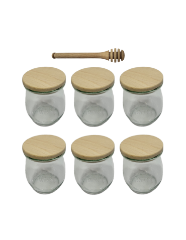 Słoiki i Dodatki - Słoiki WECK 6szt/ drewniane wieko, nabierak słoik 220ml TULIP - product 3