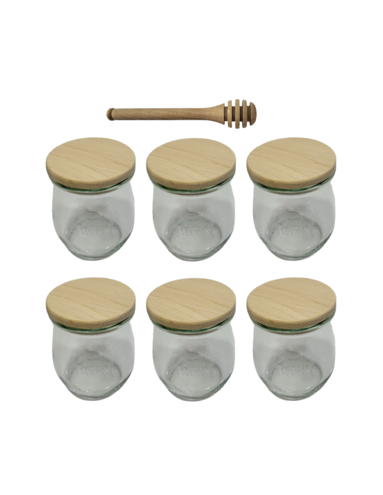 Słoiki i Dodatki - Słoiki WECK 6szt/ drewniane wieko, nabierak słoik 220ml TULIP - product b2b.wamar.biz 3