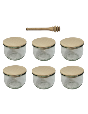 Słoiki i Dodatki - Słoiki WECK 6szt/ drewniane wieko, nabierak słoik 370ml TULIP - product 3