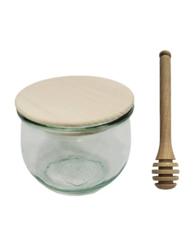 Słoiki i Dodatki - Słoiki WECK / drewniane wieko, nabierak słoik 370ml TULIP - product 3