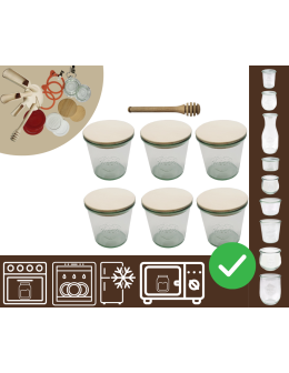 Słoiki WECK 6szt/ drewniane wieko, nabierak słoik 580ml MOLD