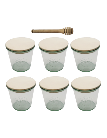 Słoiki i Dodatki - Słoiki WECK 6szt/ drewniane wieko, nabierak słoik 580ml MOLD - product 3