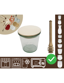 Słoiki WECK / drewniane wieko, nabierak słoik 580ml MOLD