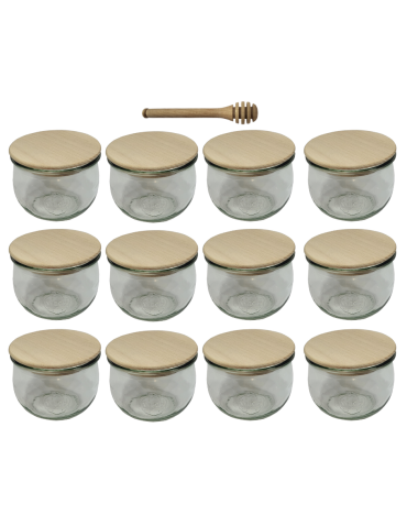 Słoiki i Dodatki - Słoiki WECK 12szt/ drewniane wieko, nabierak słoik 580ml TULIP - product 3