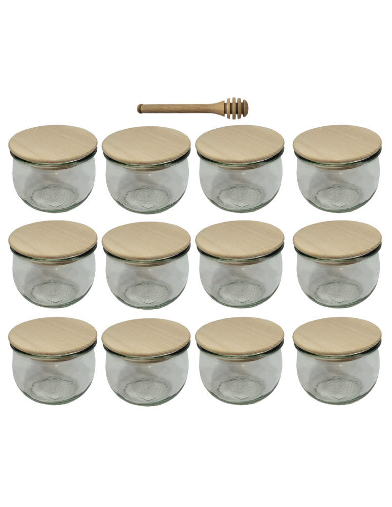 Słoiki i Dodatki - Słoiki WECK 12szt/ drewniane wieko, nabierak słoik 580ml TULIP - product b2b.wamar.biz 3