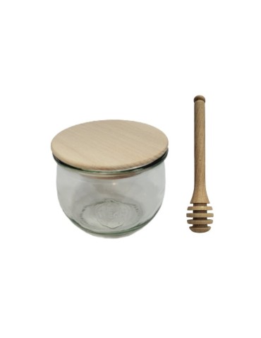 Słoiki i Dodatki - Słoiki WECK / drewniane wieko, nabierak słoik 580ml TULIP - product 3