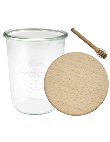 Słoiki i Dodatki - Słoiki WECK / drewniane wieko, nabierak słoik 850ml MOLD - product 3