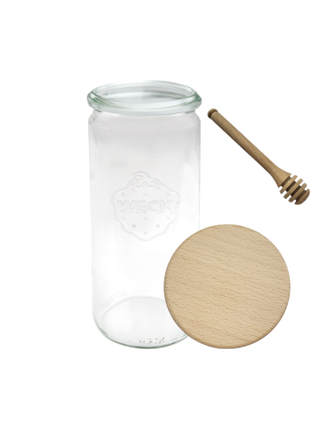 Słoiki i Dodatki - Słoiki WECK / drewniane wieko, nabierak słoik 1040ml 1l CYLINDER - product 3