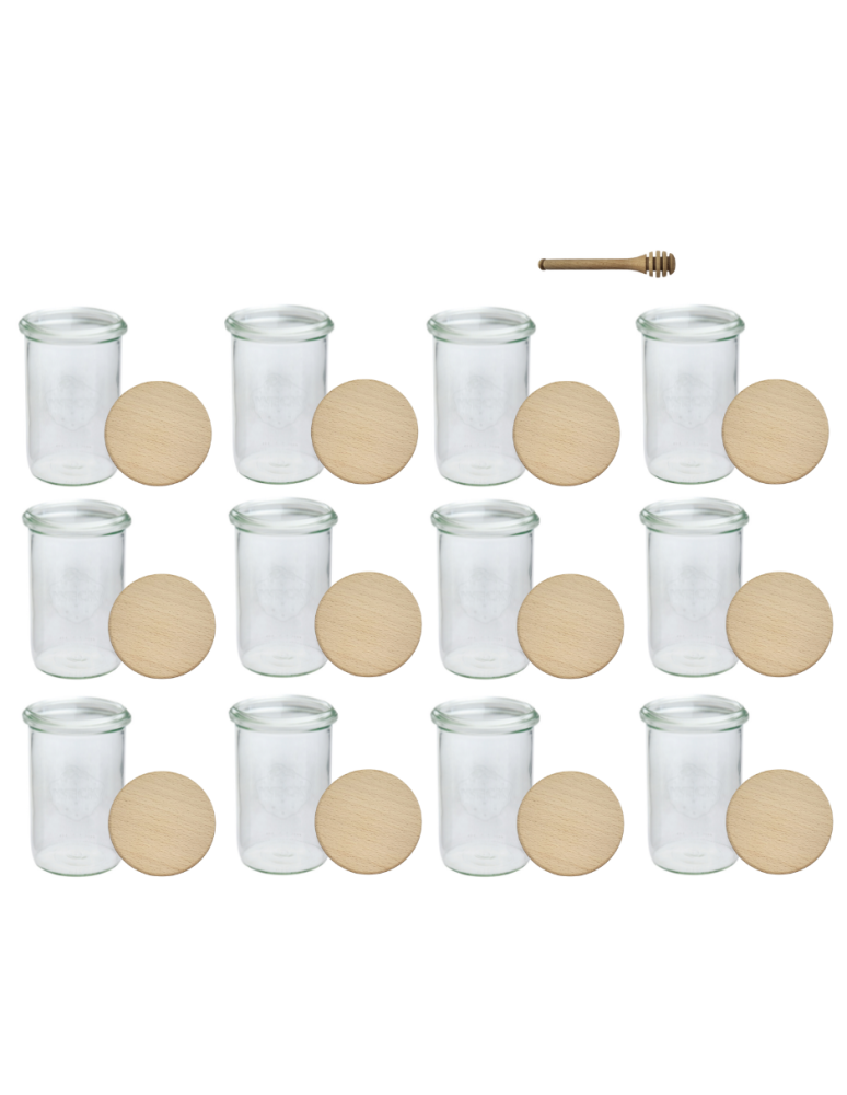 Słoiki i Dodatki - Słoiki WECK 12szt/ drewniane wieko, nabierak słoik 1050ml 1l MOLD - product b2b.wamar.biz 3