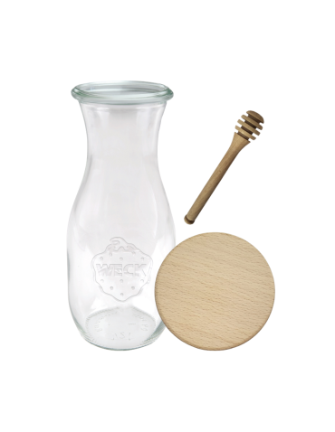 Słoiki i Dodatki - Słoiki WECK / drewniane wieko, nabierak KARAFKA 1l 1062ml BUTELKA - product 3
