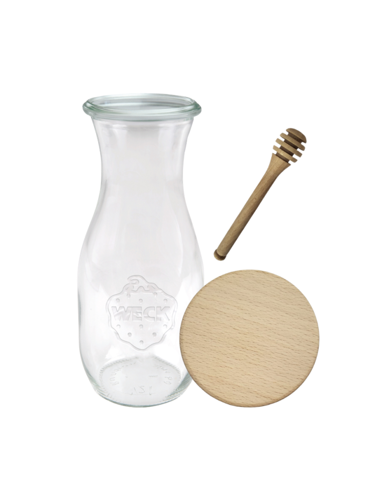 Słoiki i Dodatki - Słoiki WECK / drewniane wieko, nabierak KARAFKA 1l 1062ml BUTELKA - product b2b.wamar.biz 3