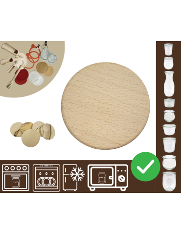 Słoiki WECK / drewniane wieko 80mm do SŁOIK WECK