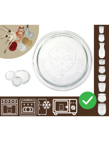 Słoiki WECK / szklane wieko 100mm do SŁOIK WECK