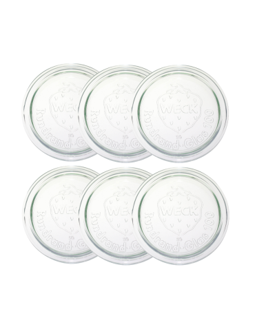 Słoiki i Dodatki - Słoiki WECK 6szt/ szklane wieko 100mm do SŁOIK WECK - product 3