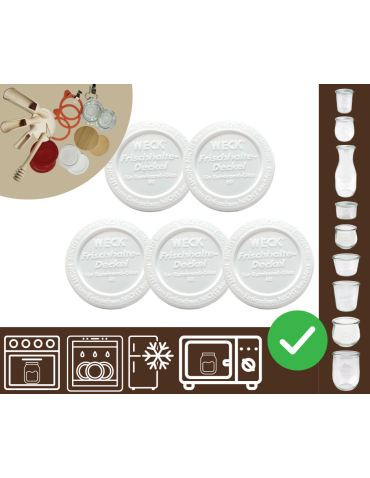 Słoiki WECK 5szt/ plastikowe wieko 60mm do SŁOIK WECK