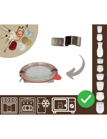 Słoiki WECK / zapinka blaszka 1szt do SŁOIK WECK