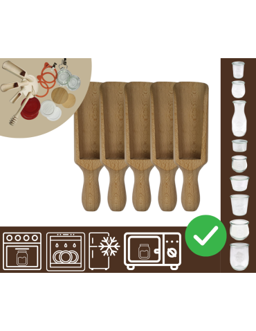 Słoiki WECK / miarka drewniana 14cm 5szt do SŁOIK WECK