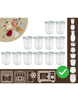 Słoiki WECK x12 / żaroodporny słoik 160ml MOLD