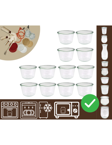 Słoiki WECK 12szt/ żaroodporny słoik 370ml MOLD