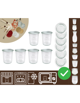 Słoiki WECK x6 / szklane wieko słoik 160ml MOLD