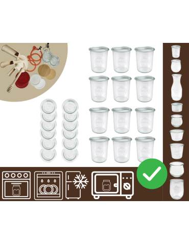 Słoiki WECK x12 / szklane wieko słoik 160ml MOLD