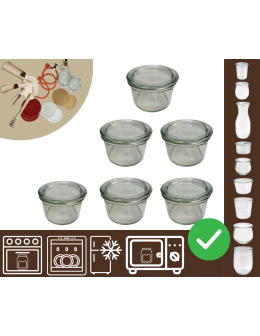 Słoiki WECK 6szt / szklane wieko słoik 200ml MOLD