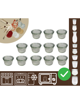 Słoiki WECK 12szt / szklane wieko słoik 200ml MOLD