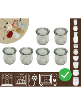 Słoiki WECK 6szt/ szklane wieko słoik 220ml TULIP
