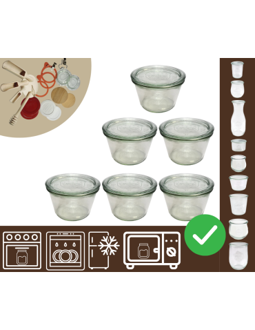 Słoiki WECK 6szt/ szklane wieko słoik 370ml MOLD