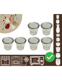Słoiki WECK 6szt/ szklane wieko słoik 580ml MOLD
