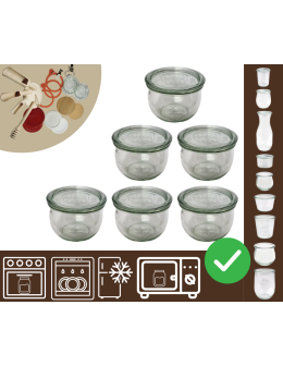 Słoiki WECK 6szt/ szklane wieko słoik 580ml TULIP