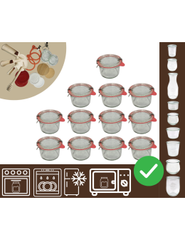 Słoiki WECK 12szt / szkl. wieko,gumka, bl słoik 200ml MOLD
