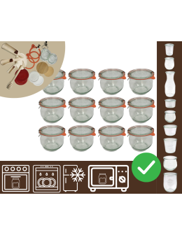 Słoiki WECK 12szt/ szkl. wieko,gumka, bl słoik 580ml TULIP
