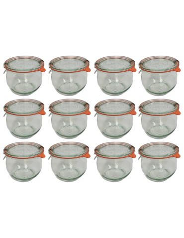 Słoiki i Dodatki - Słoiki WECK 12szt/ szkl. wieko,gumka, bl słoik 580ml TULIP - product 3